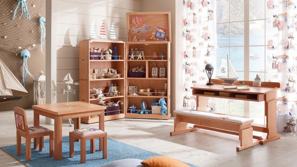 a line of true solid wood furniture, tailored to children's needs
