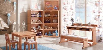 a line of true solid wood furniture, tailored to children's needs