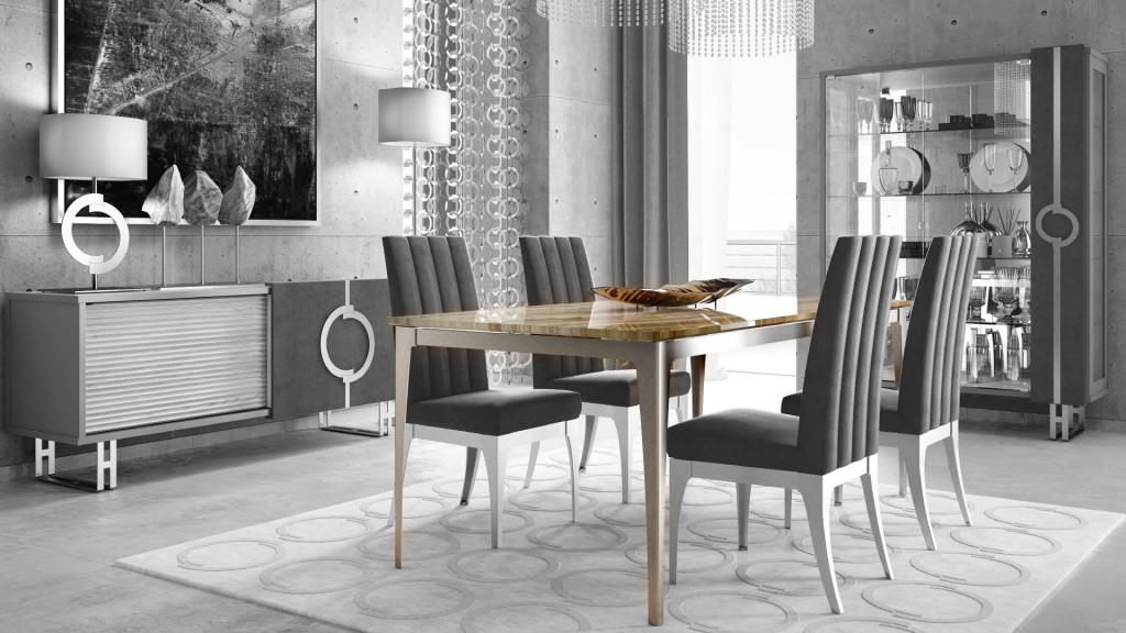 Dolomite luxury table in onyx. Concept by Caroti line