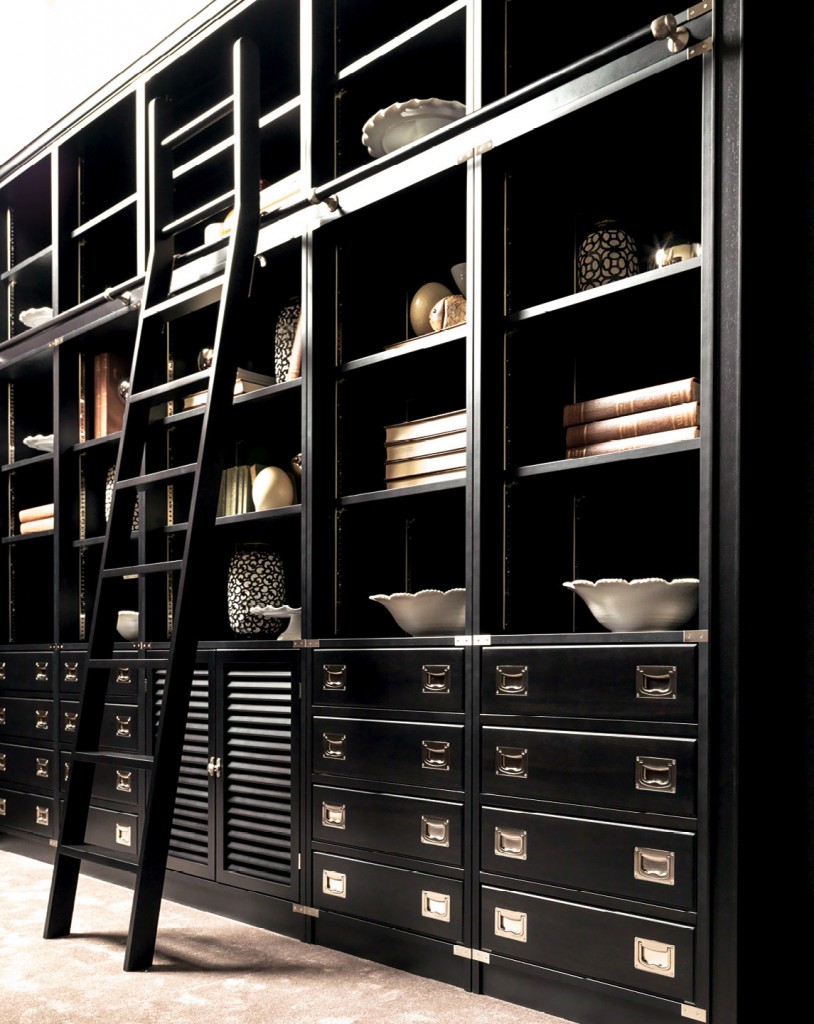 Black Bookcase by Caroti Vecchia Marina