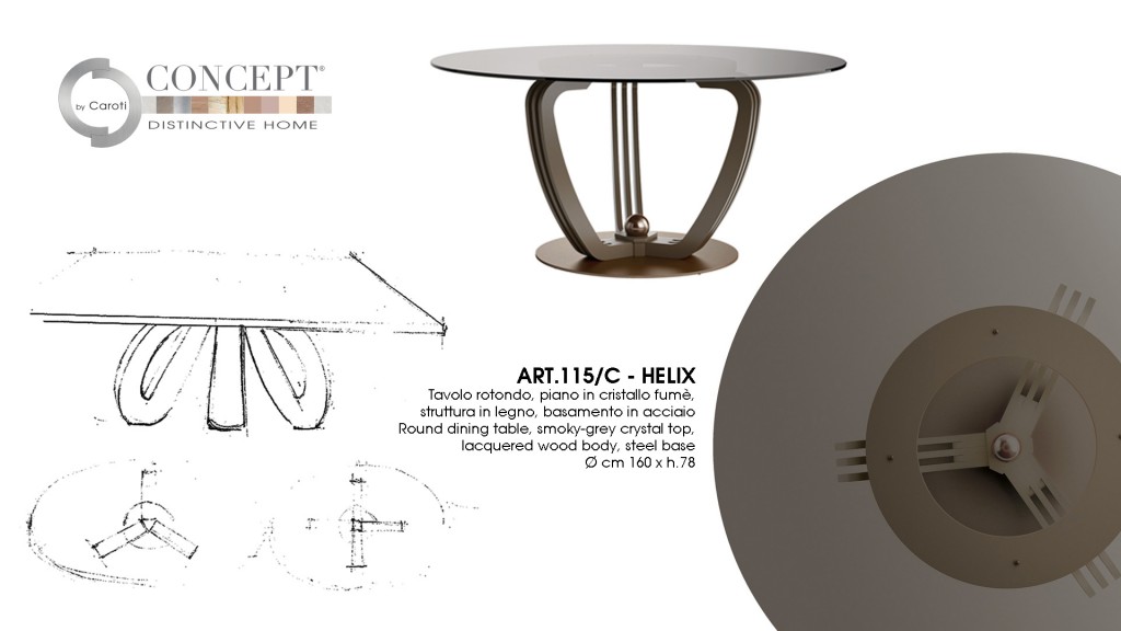 The story of design of Concept by Caroti - helix table - modern design