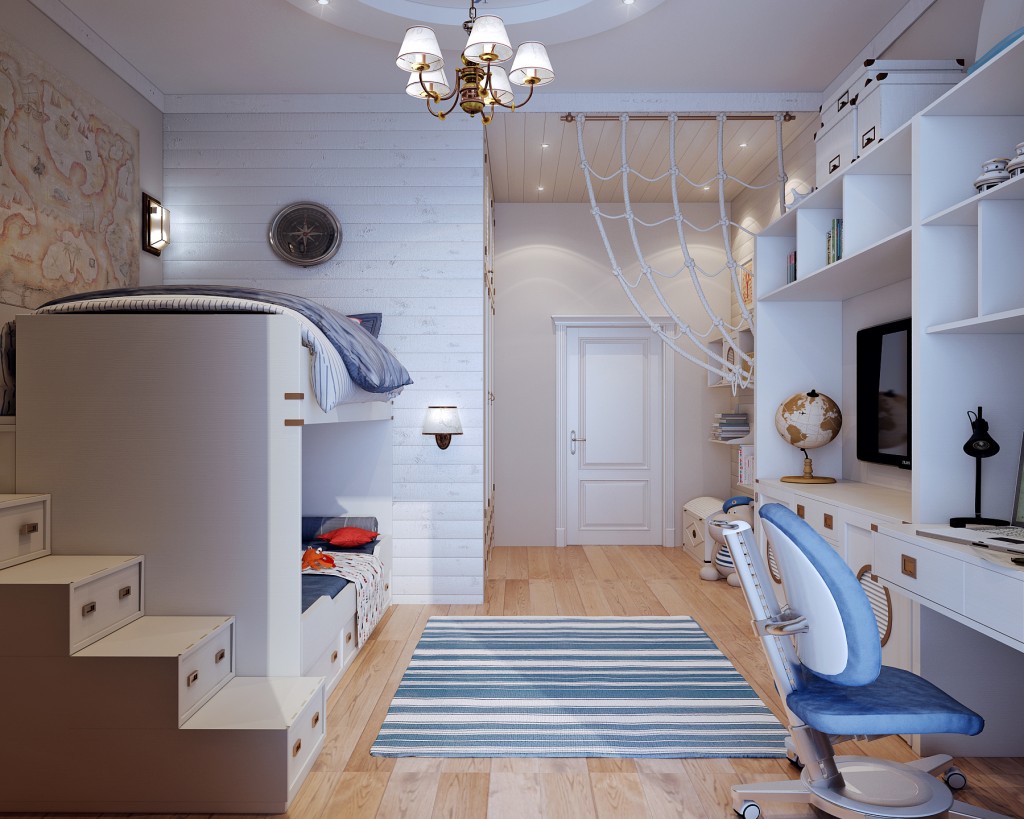 Boy's bedroom with loft