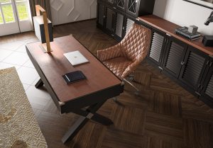 desk with leather top