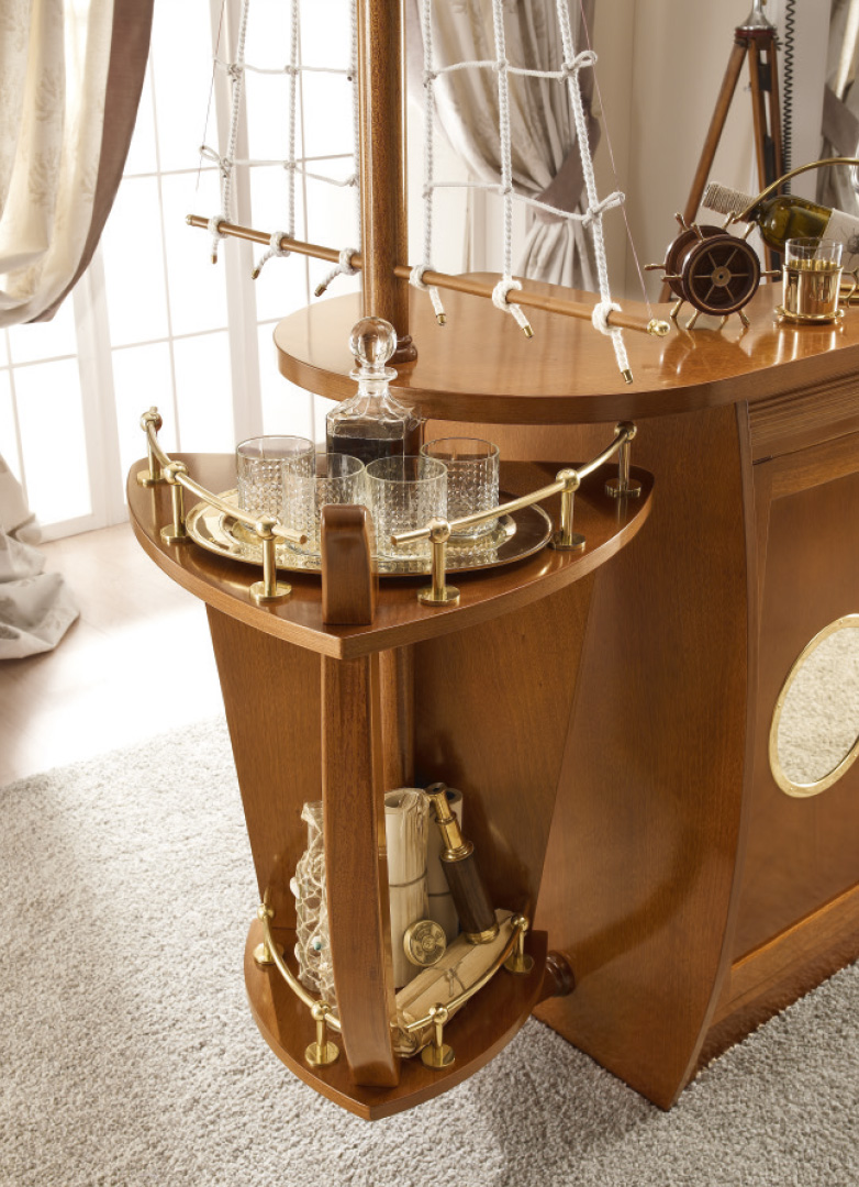 Bar cabinet Caravella with turning tray