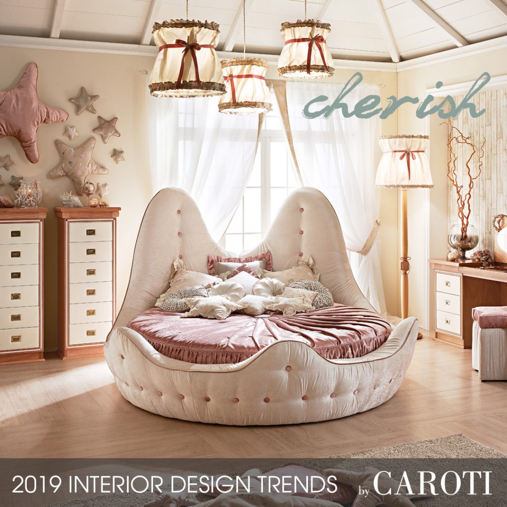 home style inspiration 2019 cherish girl bedroom stella marina round bed Vecchia Marina Mogano Fusion