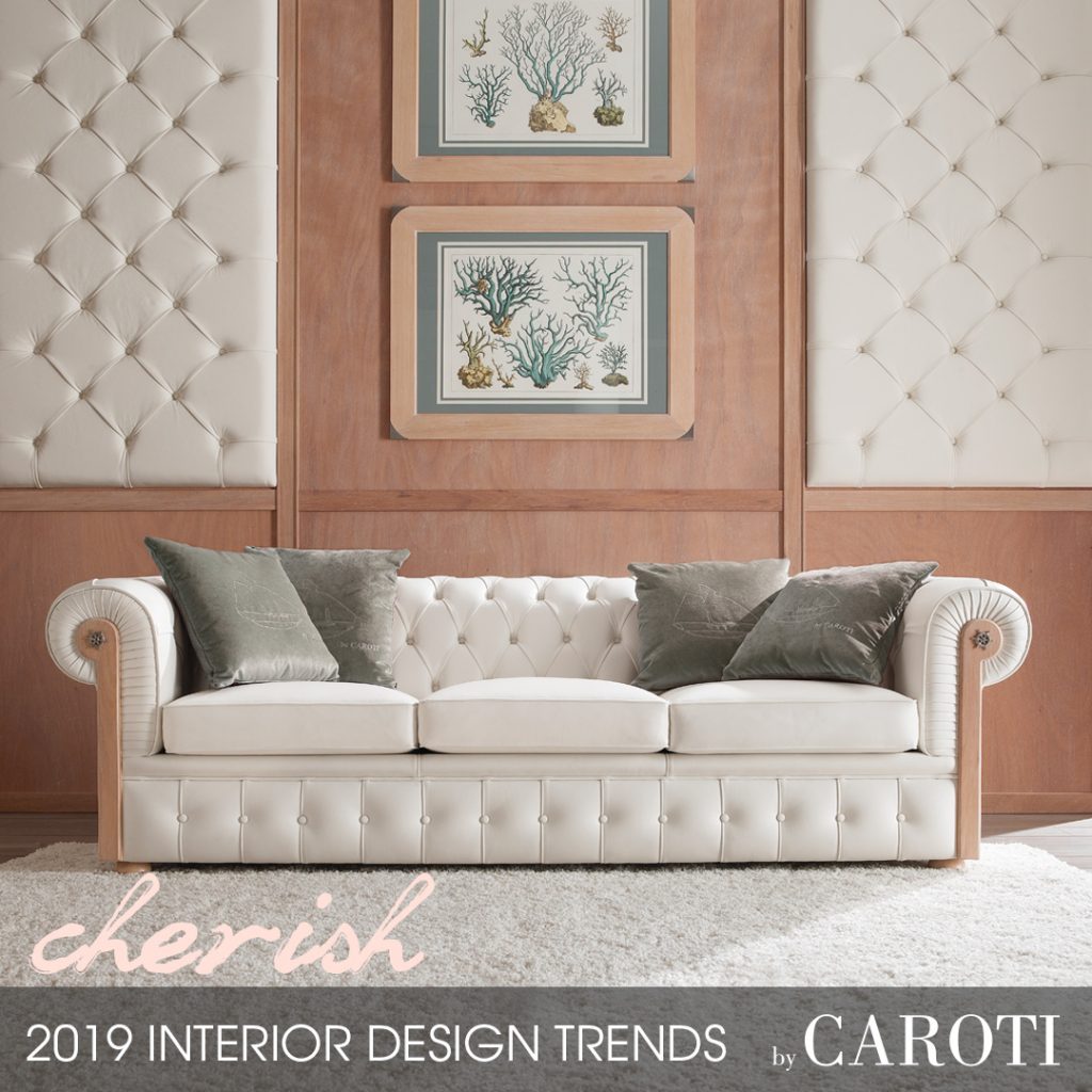 home style inspiration 2019 cherish living room Vecchia Marina Mogano Fusion chester sofa