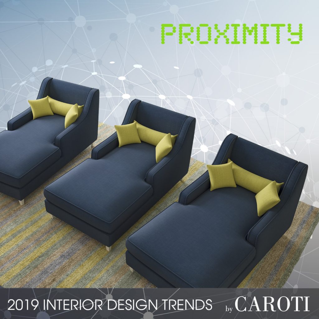 decorate with cool colors Proximity palette Pantone vecchia marina by Caroti furniture in nautical style chaise longue