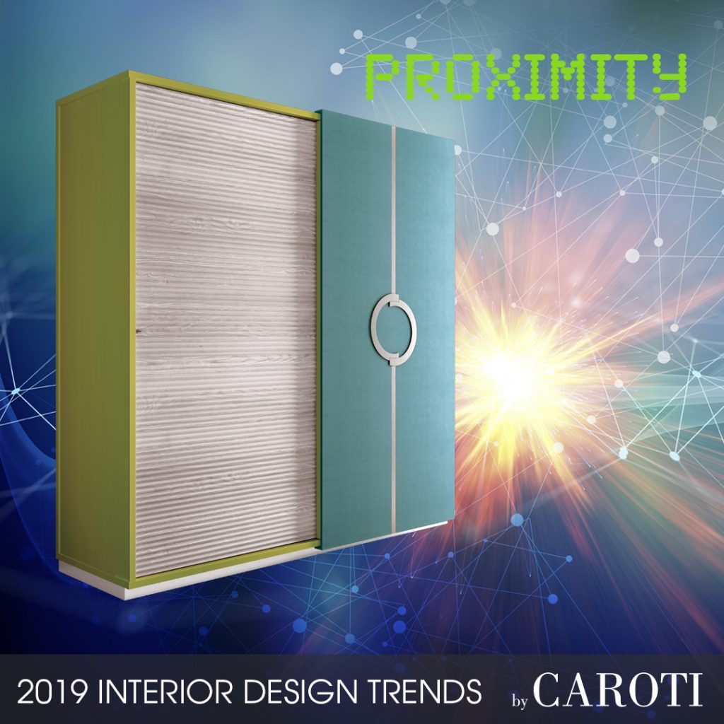 decorate with cool colors Proximity palette Pantone wardrobe concept by caroti furniture in contemporary style